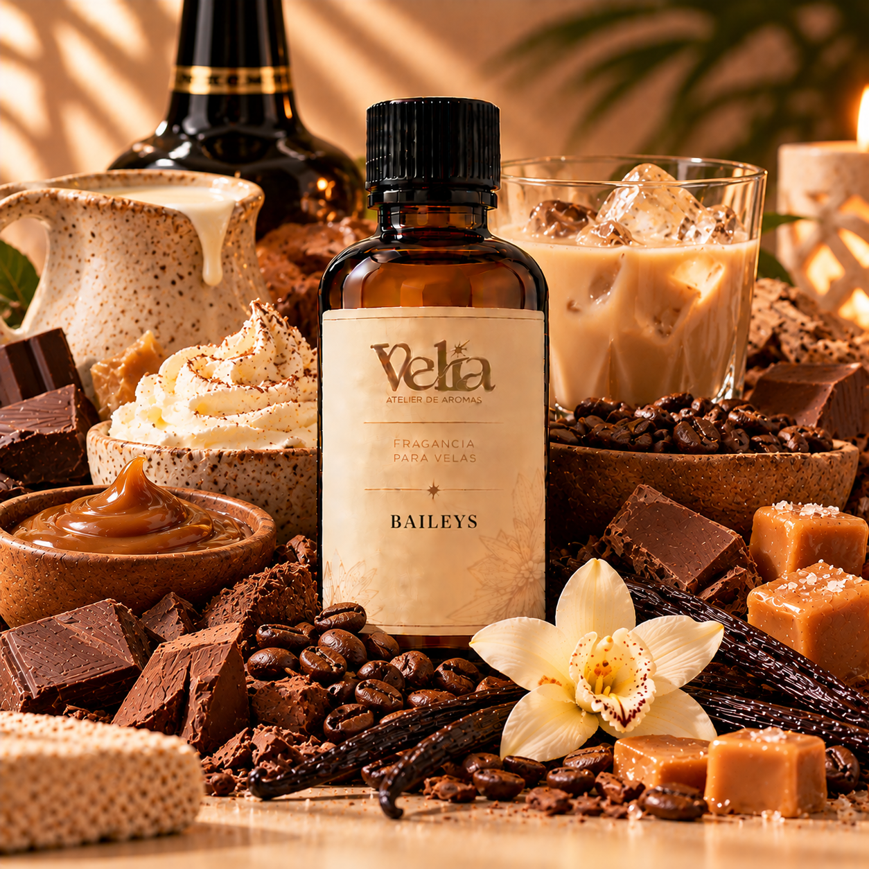 Esencia de BAILEYS a base de aceite para perfumar velas elaboradas en cera de soya