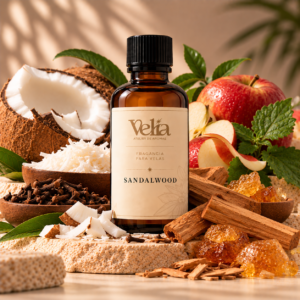 Esencia de Sandalwood a base de aceite para perfumar velas elaboradas en cera de soya