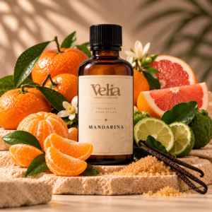 Esencia de Mandarina a base de aceite para perfumar velas elaboradas en cera de soya